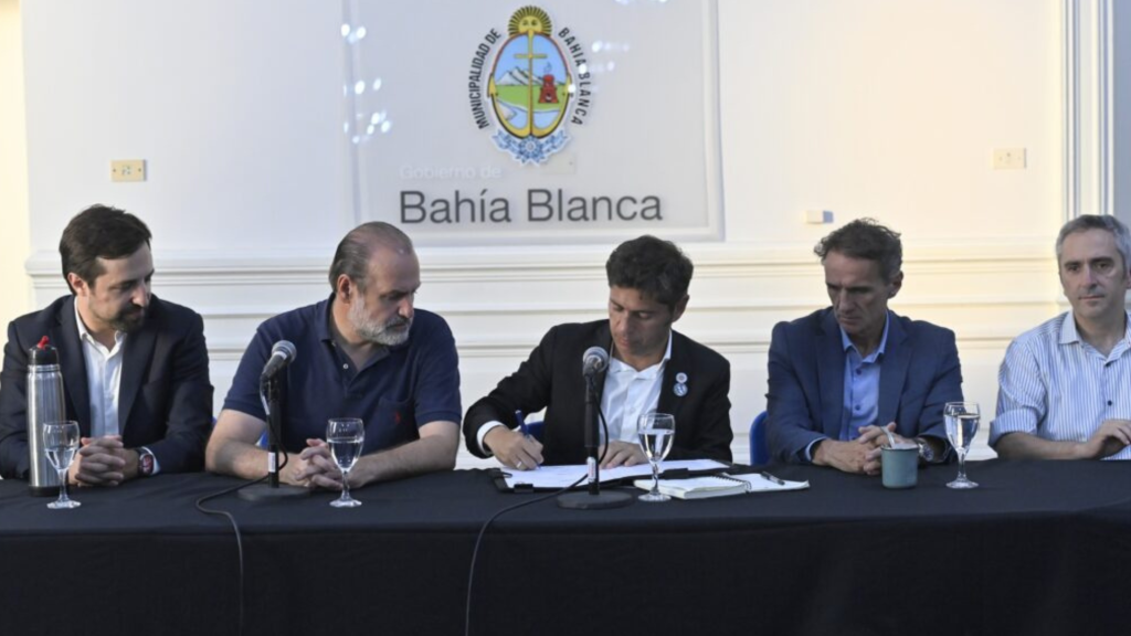 Bahía Blanca: Kicillof y Susbielles detallaron cómo avanzan los trabajos de reconstrucción hídrica
