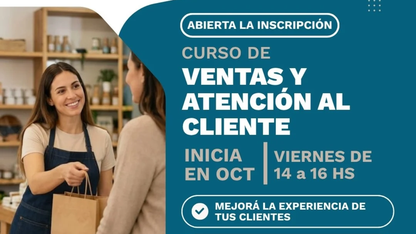 Esta abierta la inscripción del curso de ventas y atención al cliente